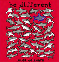 Load image into Gallery viewer, Be Different Lewes Shark Youth Tee