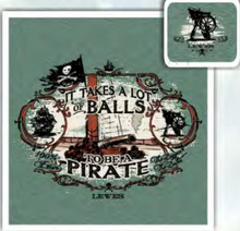 Load image into Gallery viewer, Pirate It Takes Balls Lewes T-shirt