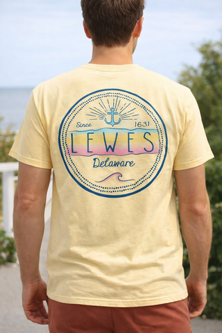 Lewes Delaware Anchor Graphic T-Shirt - Coastal Heritage Tee