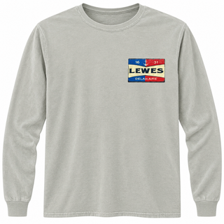 Lewes Anchor Long Sleeve Tee in Cement