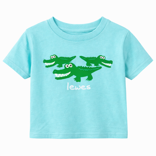 Alligator Trio Lewes Delaware Toddler Tee chill