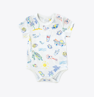 COASTAL PLAYGROUND BABY BOYS ROMPER