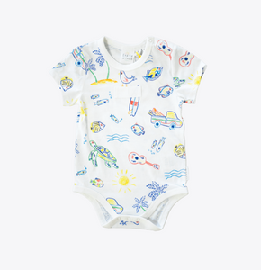 COASTAL PLAYGROUND BABY BOYS ROMPER