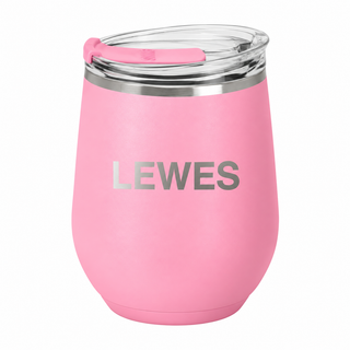 Lewes Swig Stemless Wine Cup 12oz in Shimmer Bubblegum