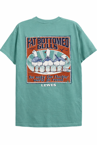 Fat Bottomed Gulls Lewes T-shirt seafoam