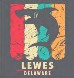 Groovy Stripes Shark Lewes Youth Tee