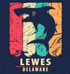 Groovy Stripes Shark Lewes Youth Tee