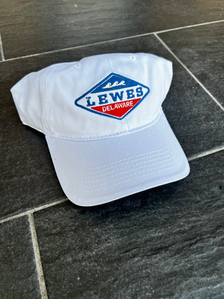 DIAMOND WAVE WHT NAVY HAT LEWES