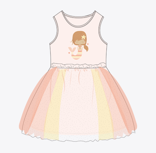 Star Shine Mermaid Girls Tutu Dress