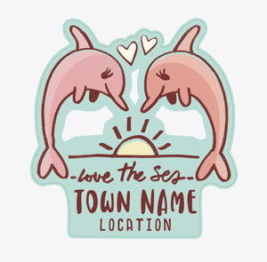 Dolphin Play Girls Sticker