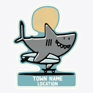 Skater Shark Sticker