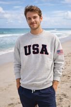 Load image into Gallery viewer, USA Crewneck Sweatshirt: Lewes Delaware Edition
