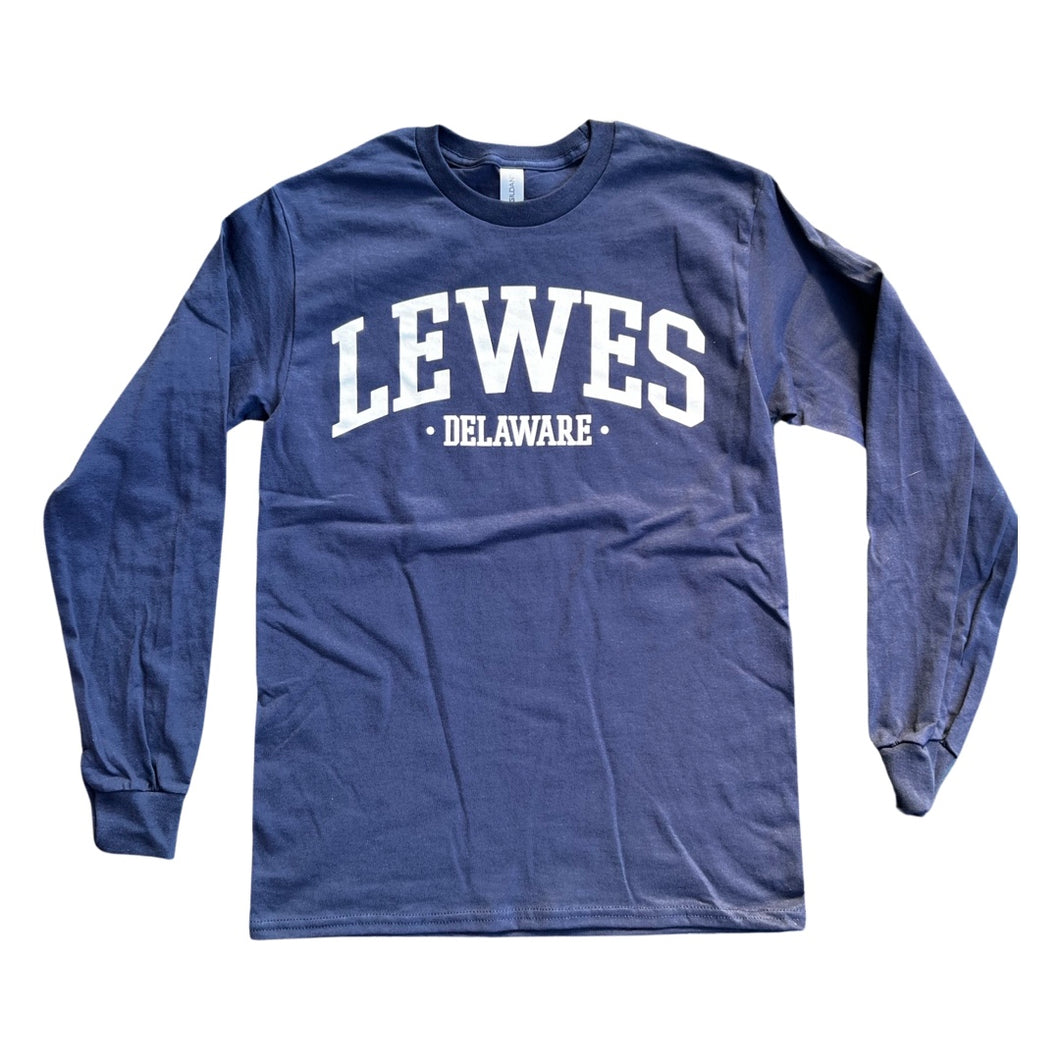 SPORTS ARCH YOUTH LONG SLEEVE TEE NAVY