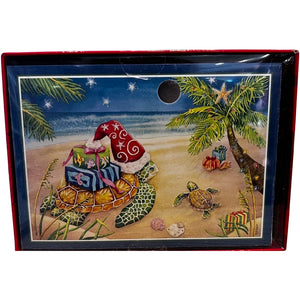 CHRISTMAS TURTLE CARDS WITH ENVELOPE