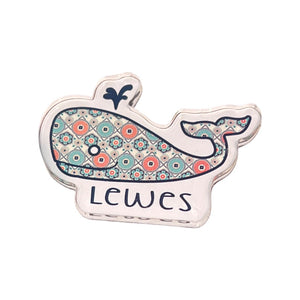 LEWES PATTERNED WHALE MAGNET