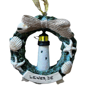 LIGHTHOUSE IN WREATH - LEWES