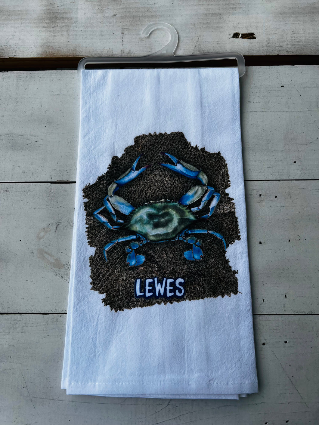 BLUE CRAB WITH NET TOWEL LEWES