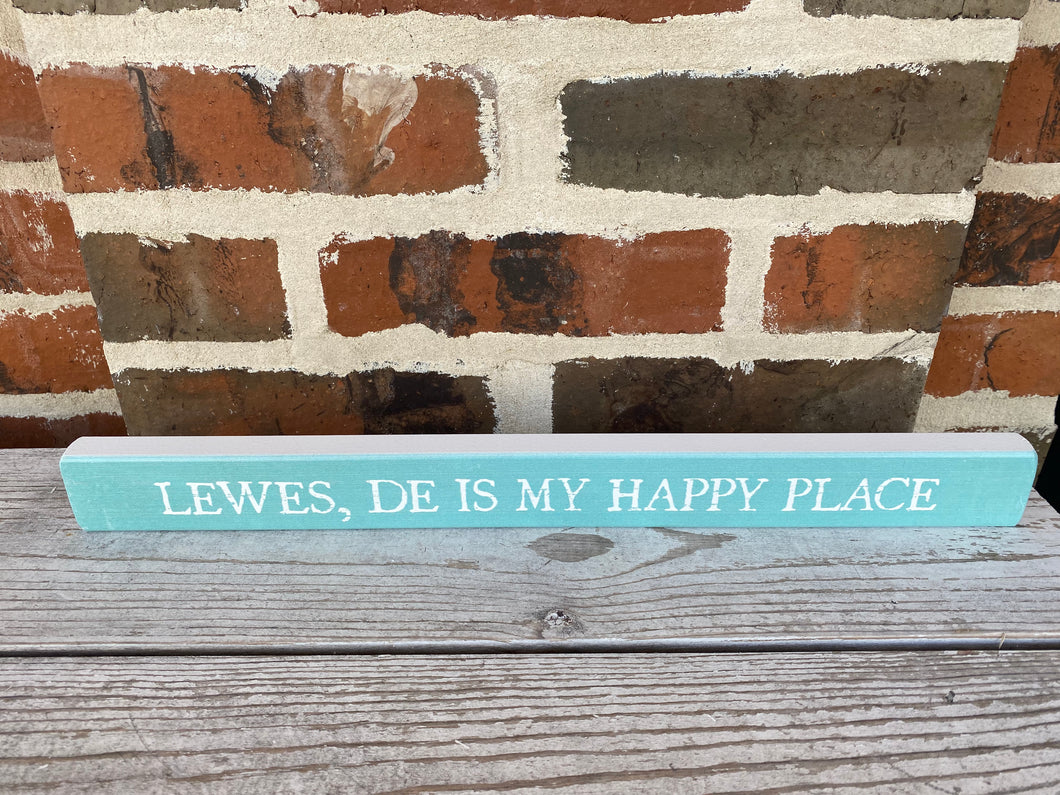 WOODEN SIGN - LEWES IS MY HAPPY PLACE