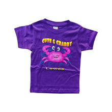 Load image into Gallery viewer, CUTE AND CRABBY CRAB TODDLER TEE
