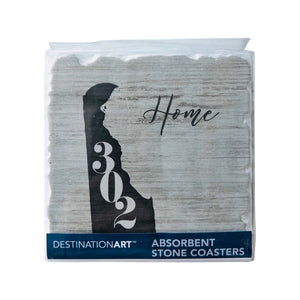 HOME 302 DELAWARE STONE COASTERS, 4 PACK